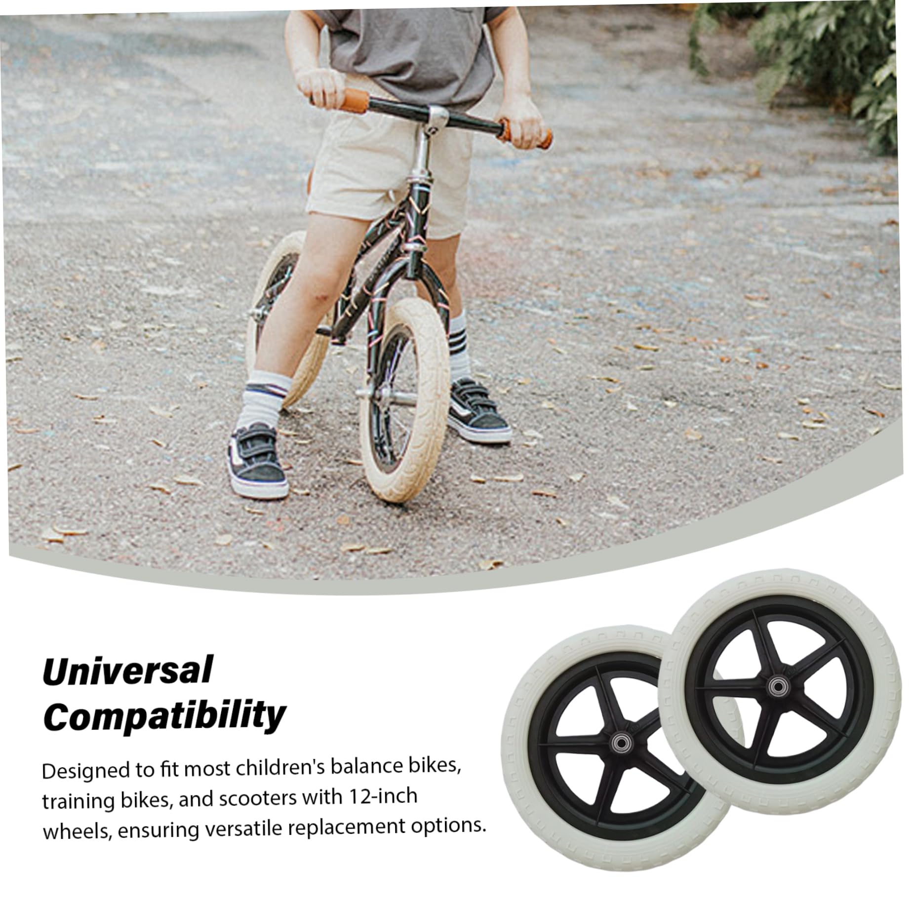 1 par de Ruedas de Repuesto para Bicicleta de Equilibrio de 12 Pulgadas para niños, Ligeras, Accesorios de reparación para Bicicletas y Mantenimiento, Mini Ruedas de Bicicleta, de ent