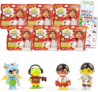 Ryan's World Party Favors Blind Bags 6 Pack - Bundle With Mystery Figurines, Stickers, and Mini Figures for Kids
