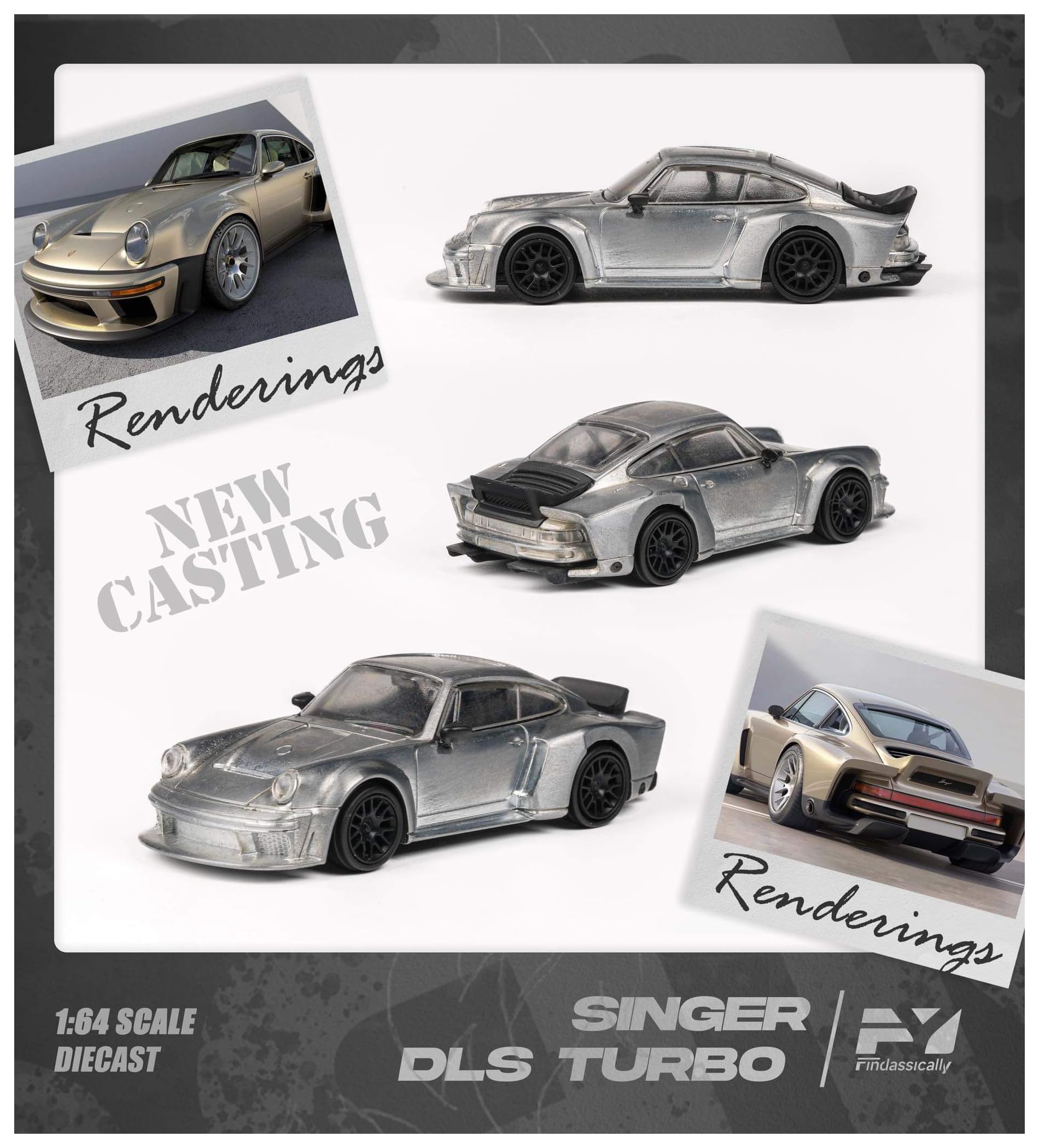 Singer DLS Turbo Finclassically 1/64 véhicule miniature de prestige pour vitrine
