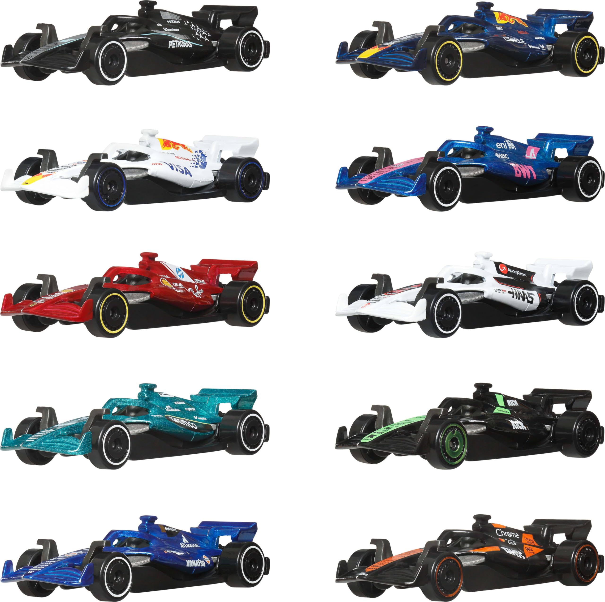Hot Wheels Formula 1 Toy Cars, Set of 10 1:64 Scale Die-Cast Racecars Representing Each 2025 F1 Racing Team-image-37