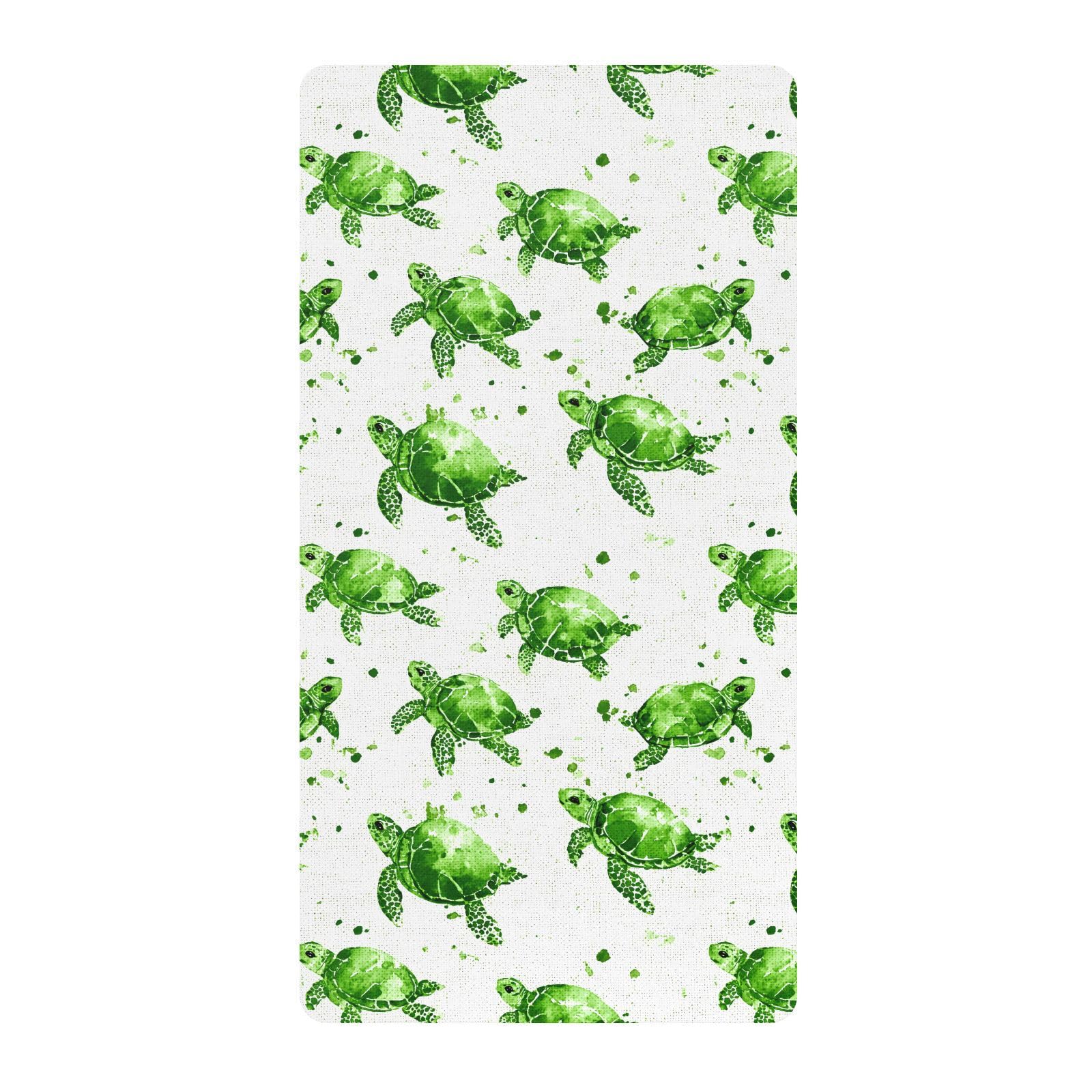 Babybettlaken für Jungen und Mädchen, weiche Matratze, 71,1 x 132,1 cm, Schildkrötengrün