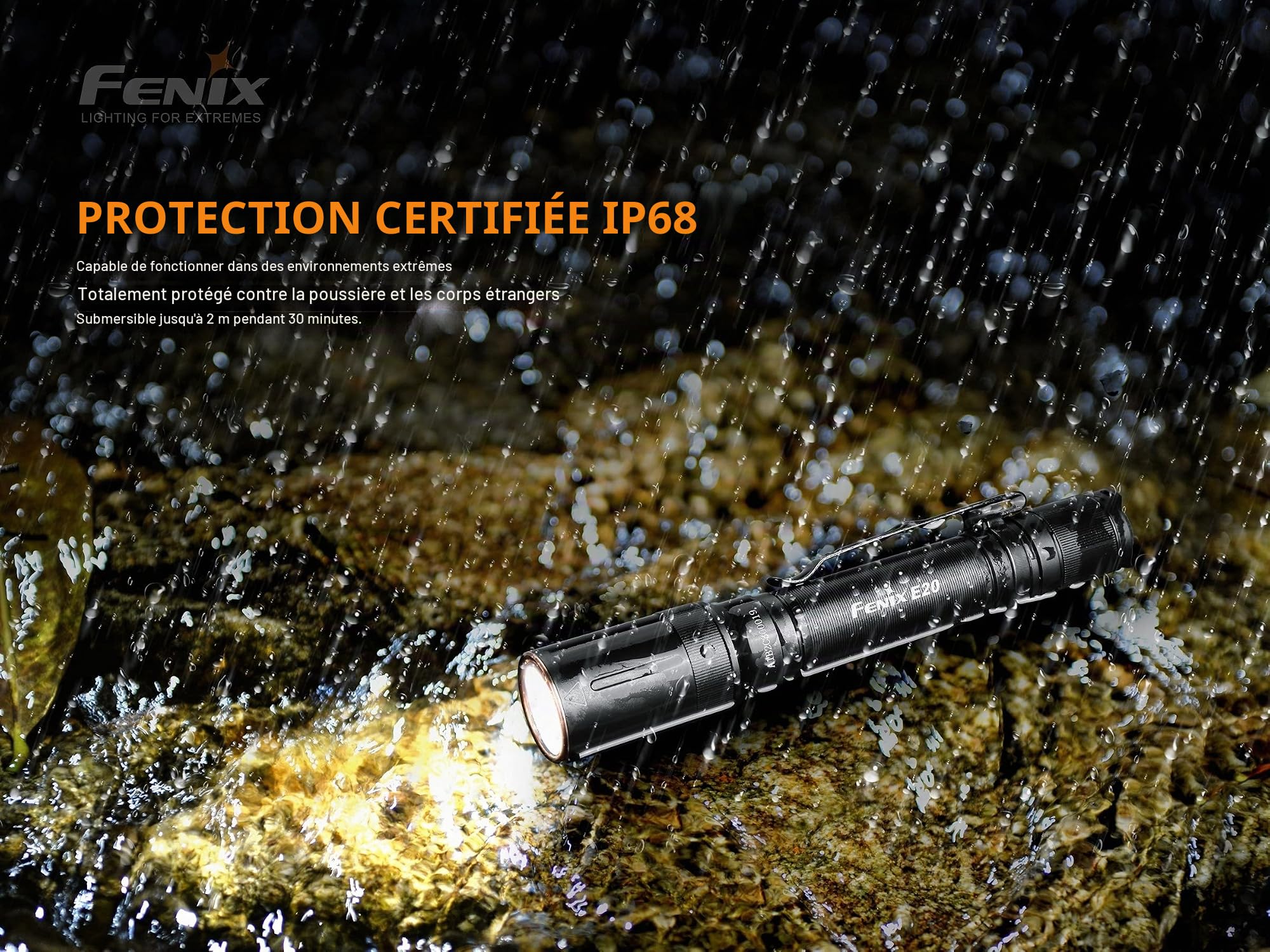 Fenix E20 V2.0 Torche LED, Noir, 13 cm