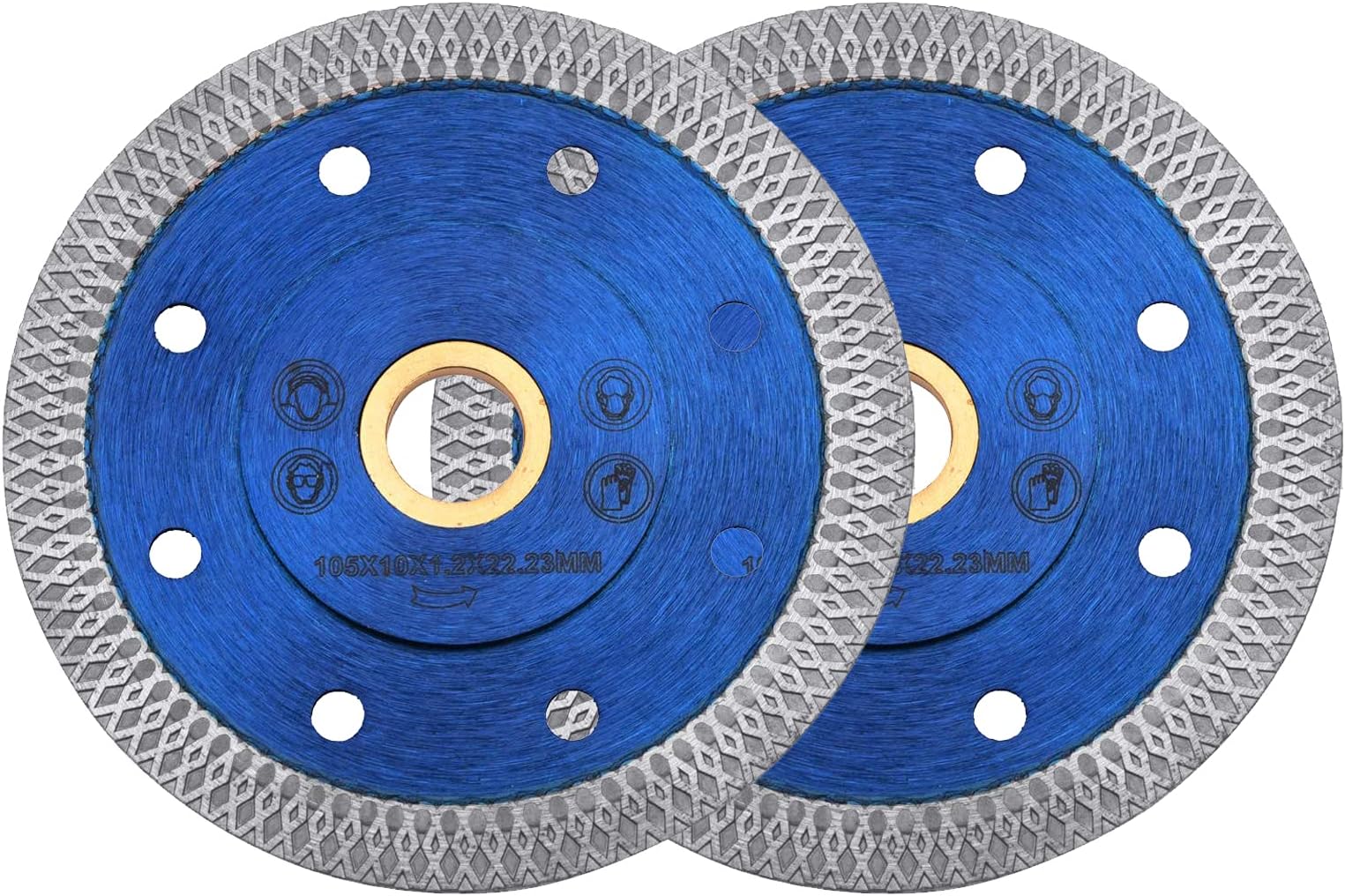4 Inch Super Thin Diamond Saw Blade for Cutting Porcelain Tiles,Granite Marble Ceramics (4"-Blue 2PCS)