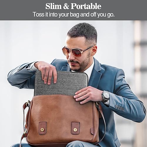 Vista 86 de MoKo Funda para tablet de 12.9 pulgadas para iPad Pro M4 y Air M2 2024, iPad Pro 12.9 M2 y M1, Galaxy Tab S8+/S9+ 12.4, bolsa de poliéster claro