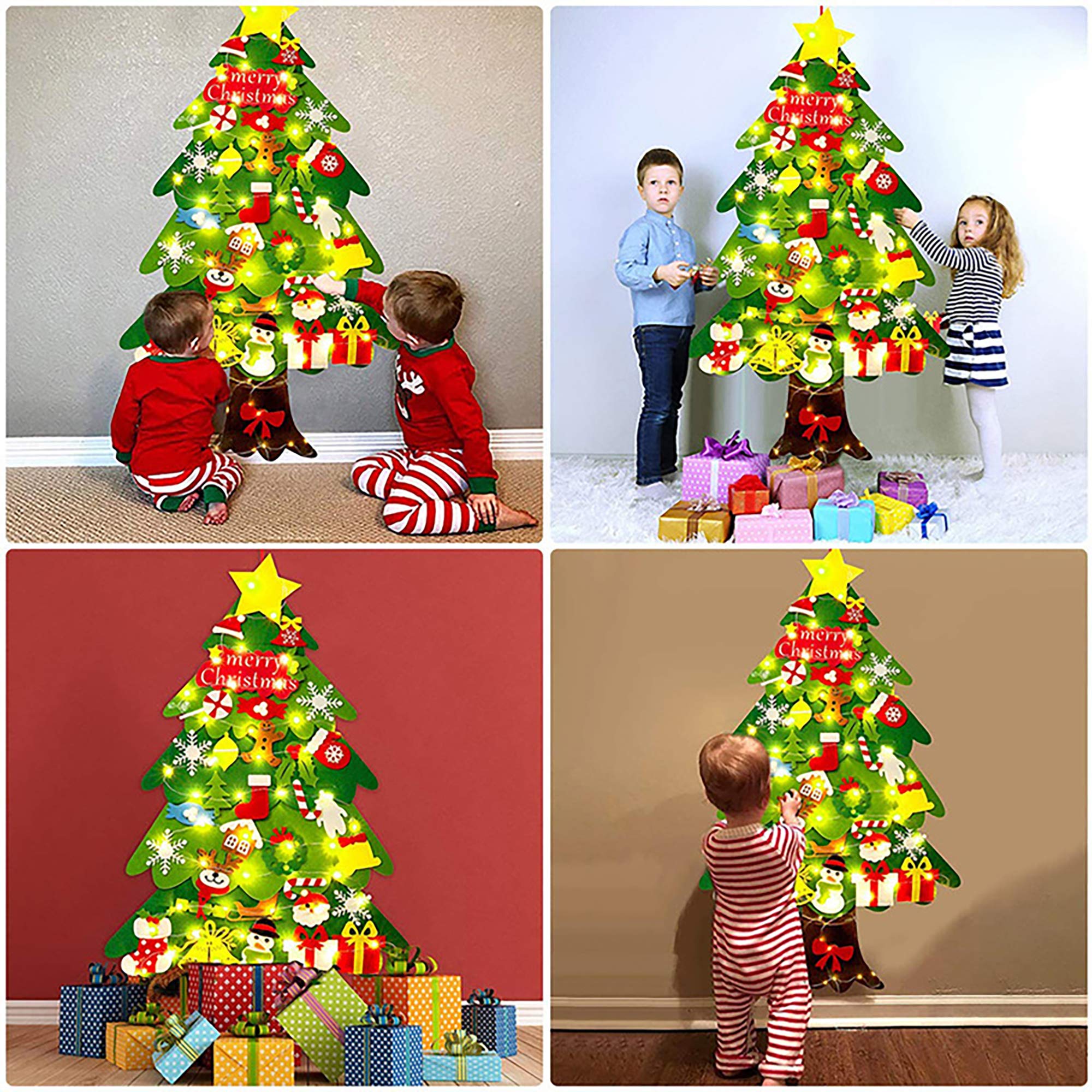 DIY Filz Weihnachtsbaum Kinder Deko, Filz Weihnachten Set