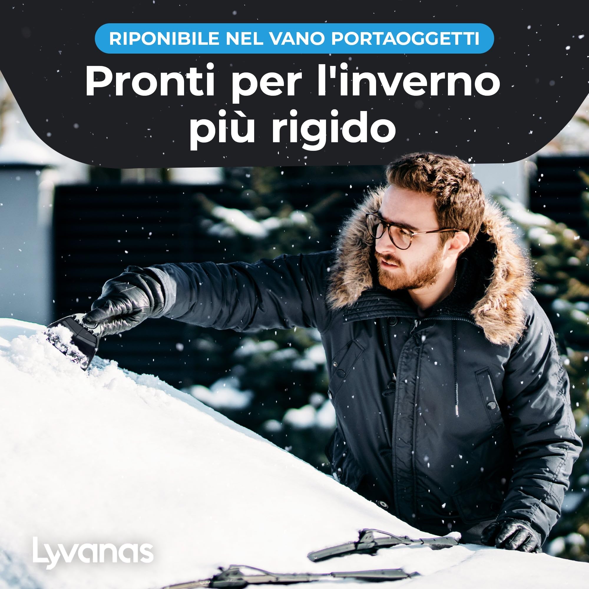 LYVANAS Raschietto per Ghiaccio Auto Impugnatura ergonomica