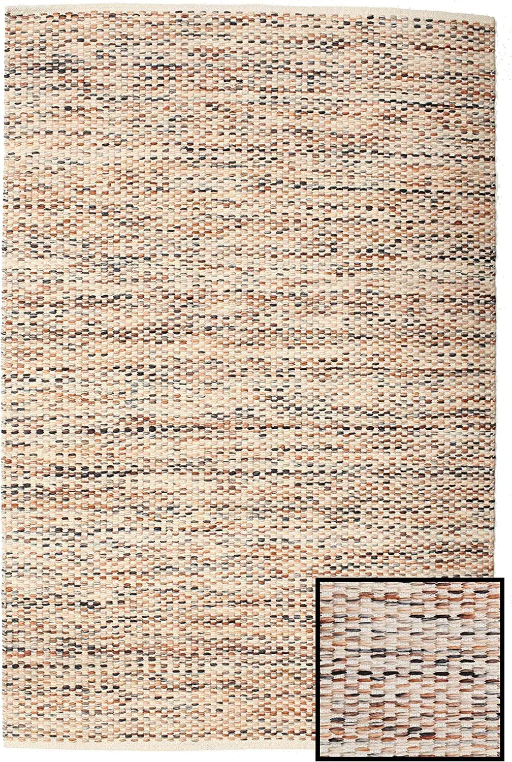 RugVista Pebbles Teppich, 200 x 250 cm, Rost/Braun | Moderne, Rechteckig, Mittlerer Stapel, Nur chemische Reinigung, Oeko-Tex 100