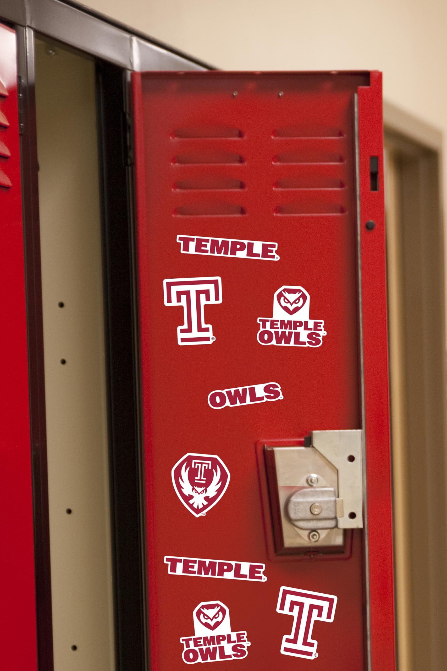 Temple University Spirit Logo - Calcomanías de vinilo grandes de lujo, paquete variado: portátil, botella de agua, álbumes de recortes, tableta, monopatín, interior/exterior