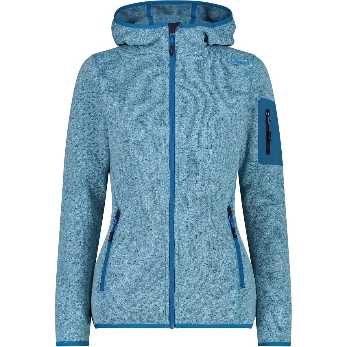 CMP - Woman Jacket Fix Hood, Anise-Jade-B.Blue, XS