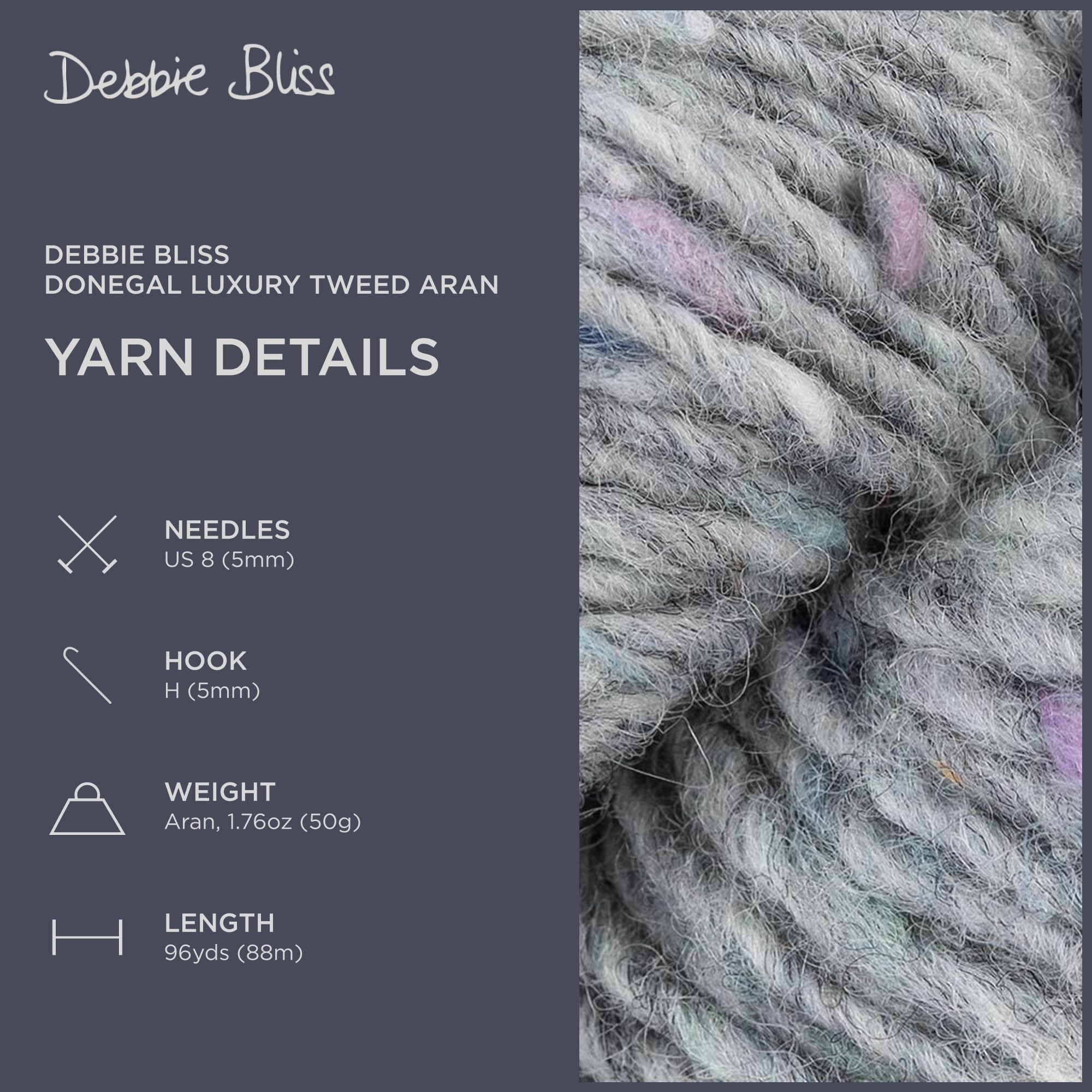 Amazon.com: Debbie Bliss Donegal Luxury Tweed Aran Yarn - 100
