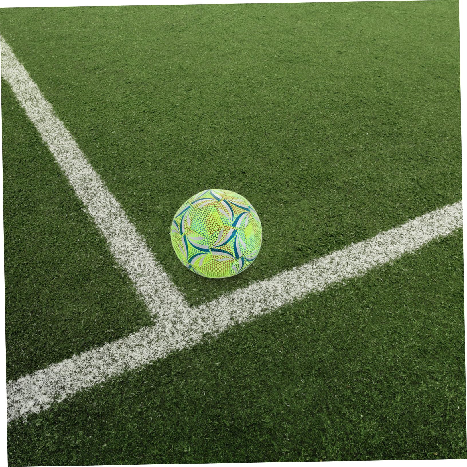 Balón de Fútbol Iluminado Brillante para Entrenamiento Diurno y Nocturno Estándar de Caucho Juguete Deportivo Adolescentes