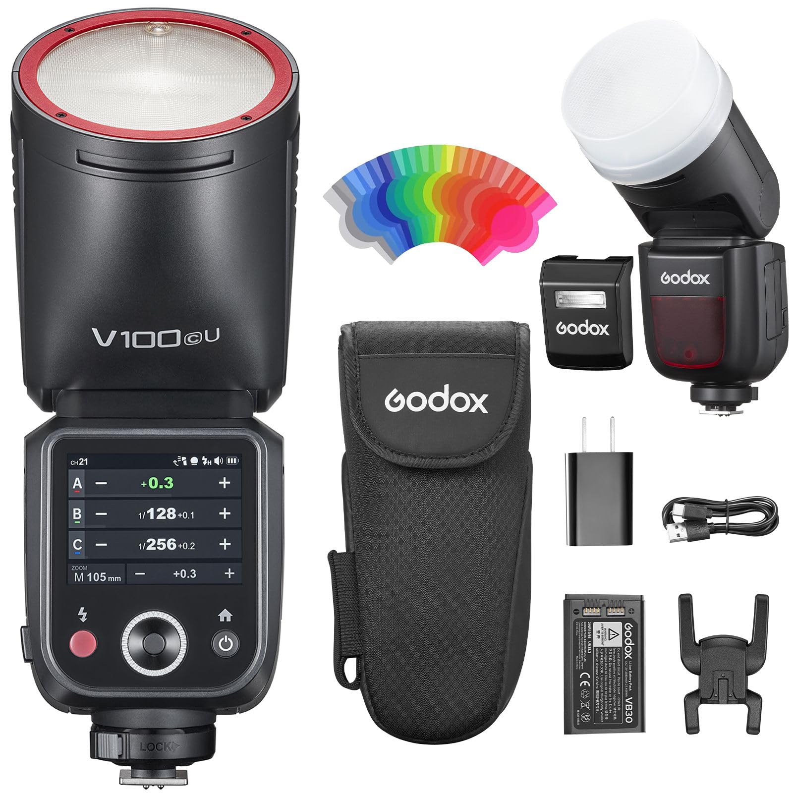 Amazon.com : Godox V100C U Round Head Flash for Canon