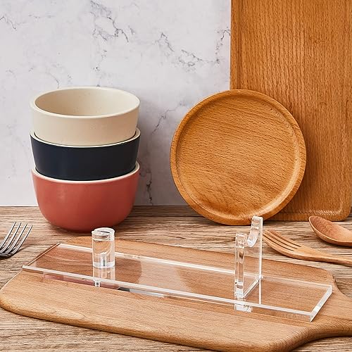 Miniatura 7 de Yookeer Soporte de exhibición de cuchillo de acrílico de 2 uds. Soporte de exhibición de colección de cuchillos de hoja fija para un solo cuchillo,