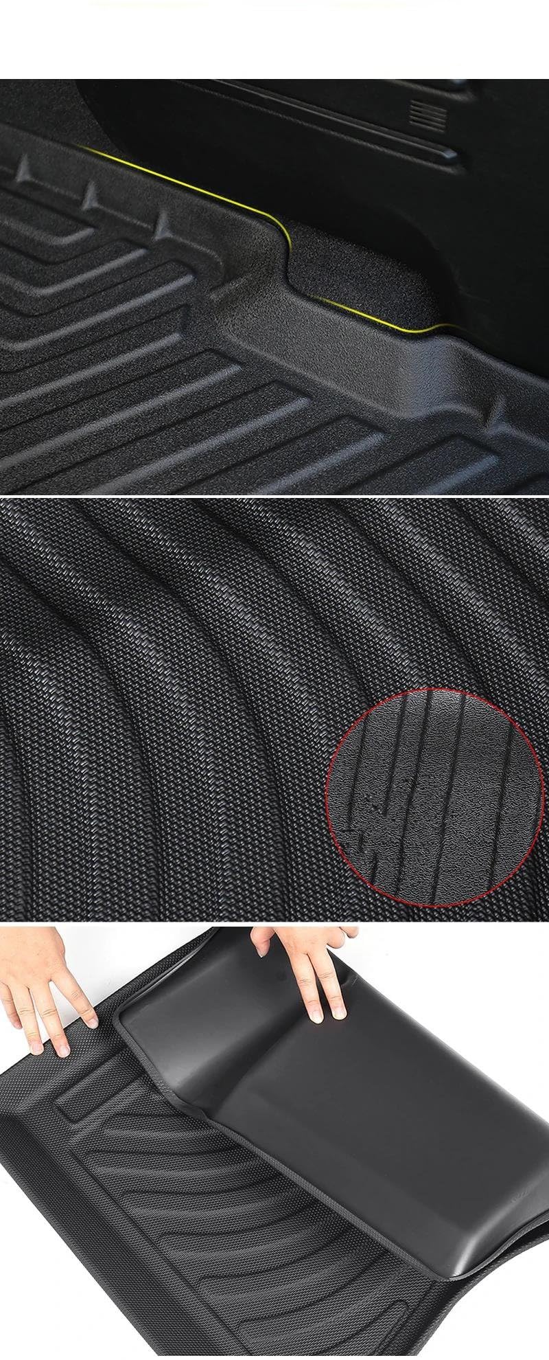 Für Jeep Für Wrangler 4XE Hybrid 2021 2022 2023 Auto Cargo-Liner Matte Anti-slip Stamm Teppich Innen Auto Kofferraumwanne(2022)