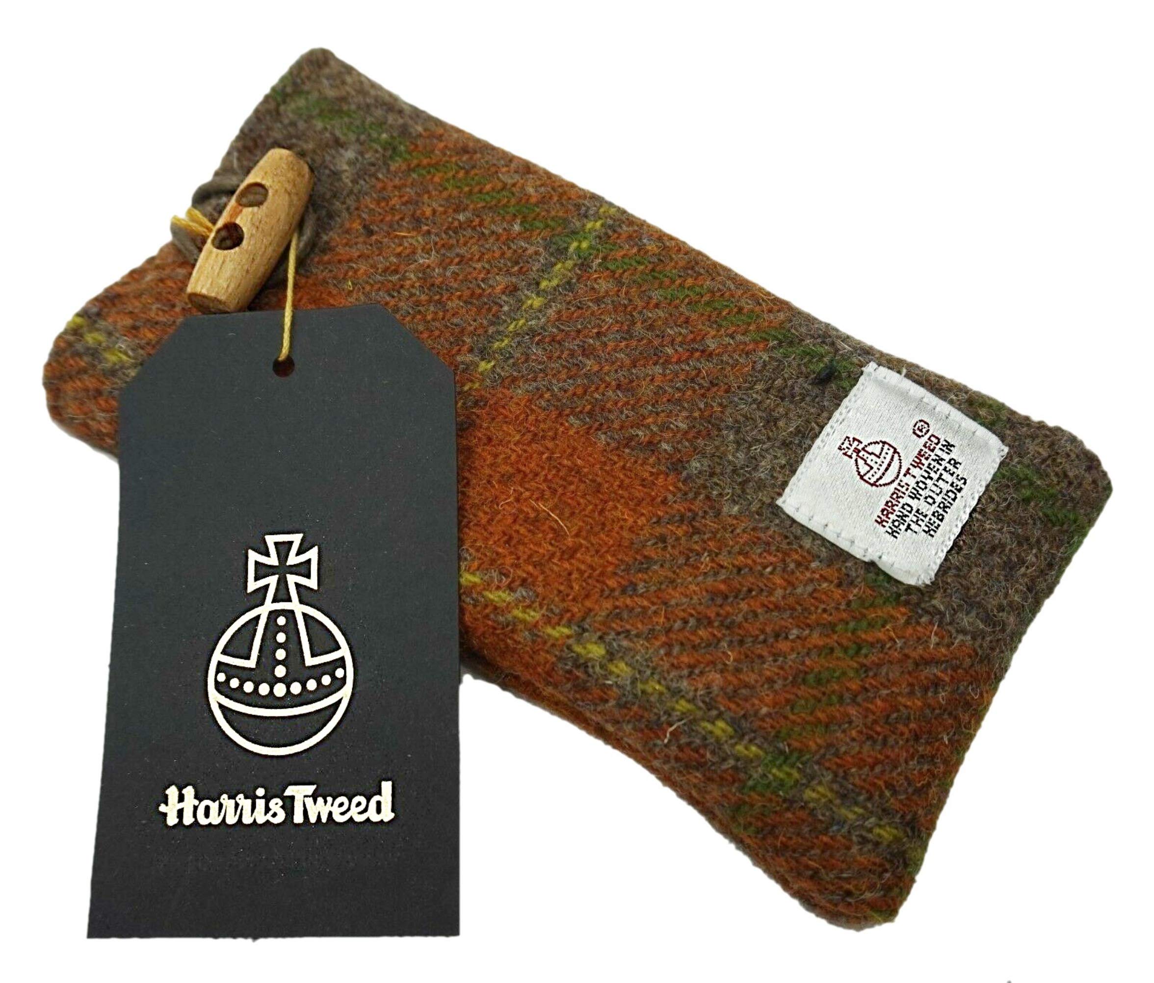Authentic Harris Tweed Case Cover Sleeve Sock For iPhone 11-11 Pro & 11 Pro Max (Rust, 11 Pro Max)