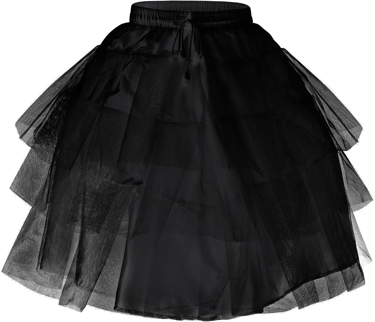 ODIZLI Flower Girls Hoopless Petticoat Slip with 3 Layers Elastic Kids Crinoline Underskirt