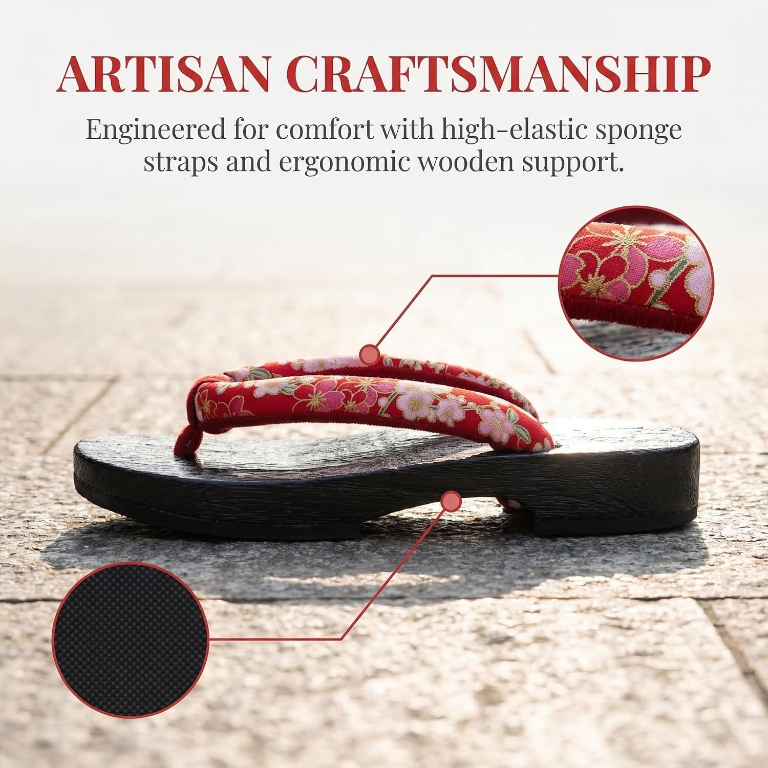 Anime Cosplay Women Japanese Wooden Clog Versatile Geta Sandals Traditional Kimono Slippers Flip Flops