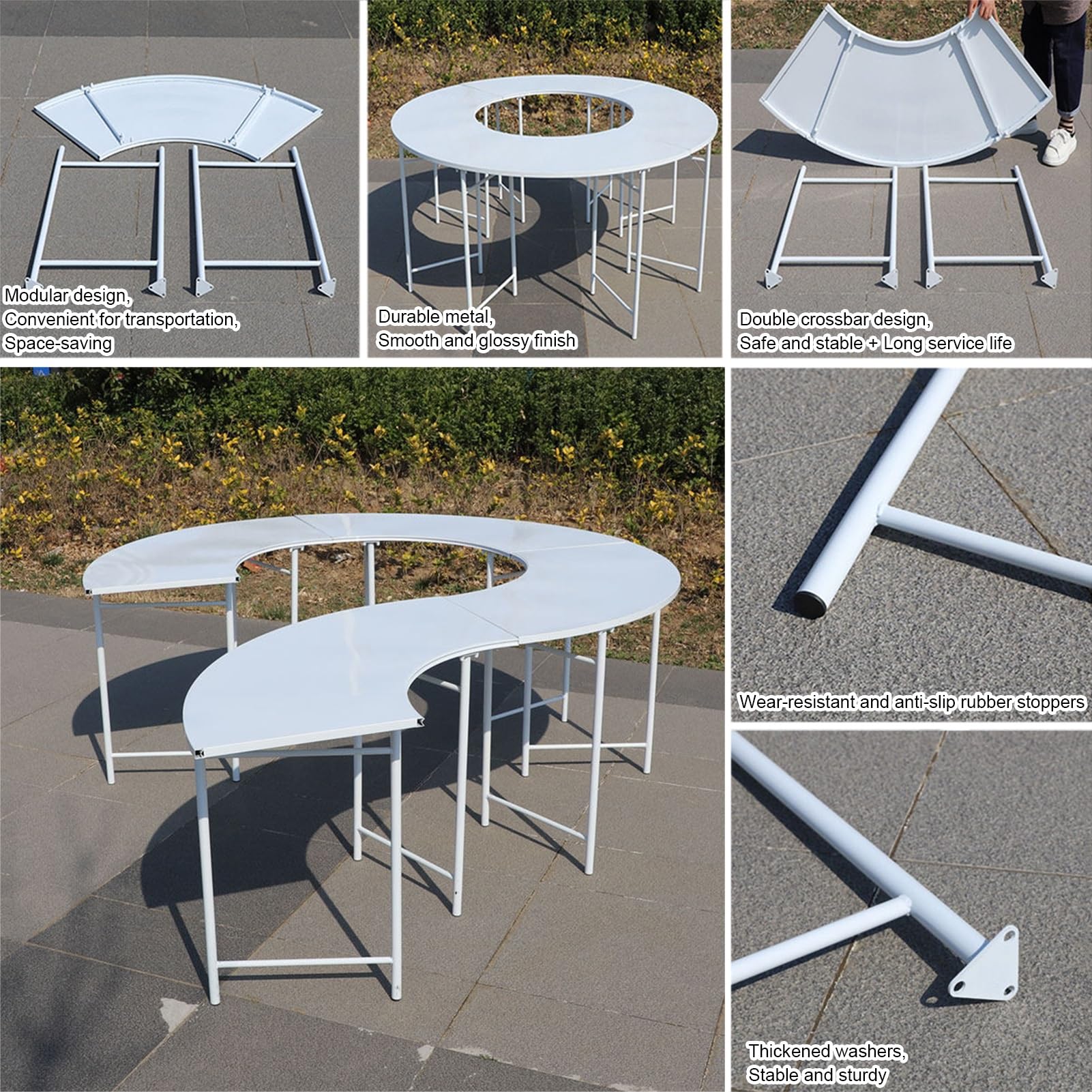 Forma S Soportes Decorativos Exhibición para Bodas Fiestas, Exteriores Soportes Metal para Pasteles, Cumpleaños Circulares Bandejas Tartas para Dulces Cupcakes(Black,50X80CM-1PCS)