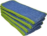 Vista 4 de CleanAide Super Absorbent Microfiber Wet Mop Pad Refills with Hook & Loop Backing for Home & Commercial Use, Washable & Reusable, Pull Tab for Easy