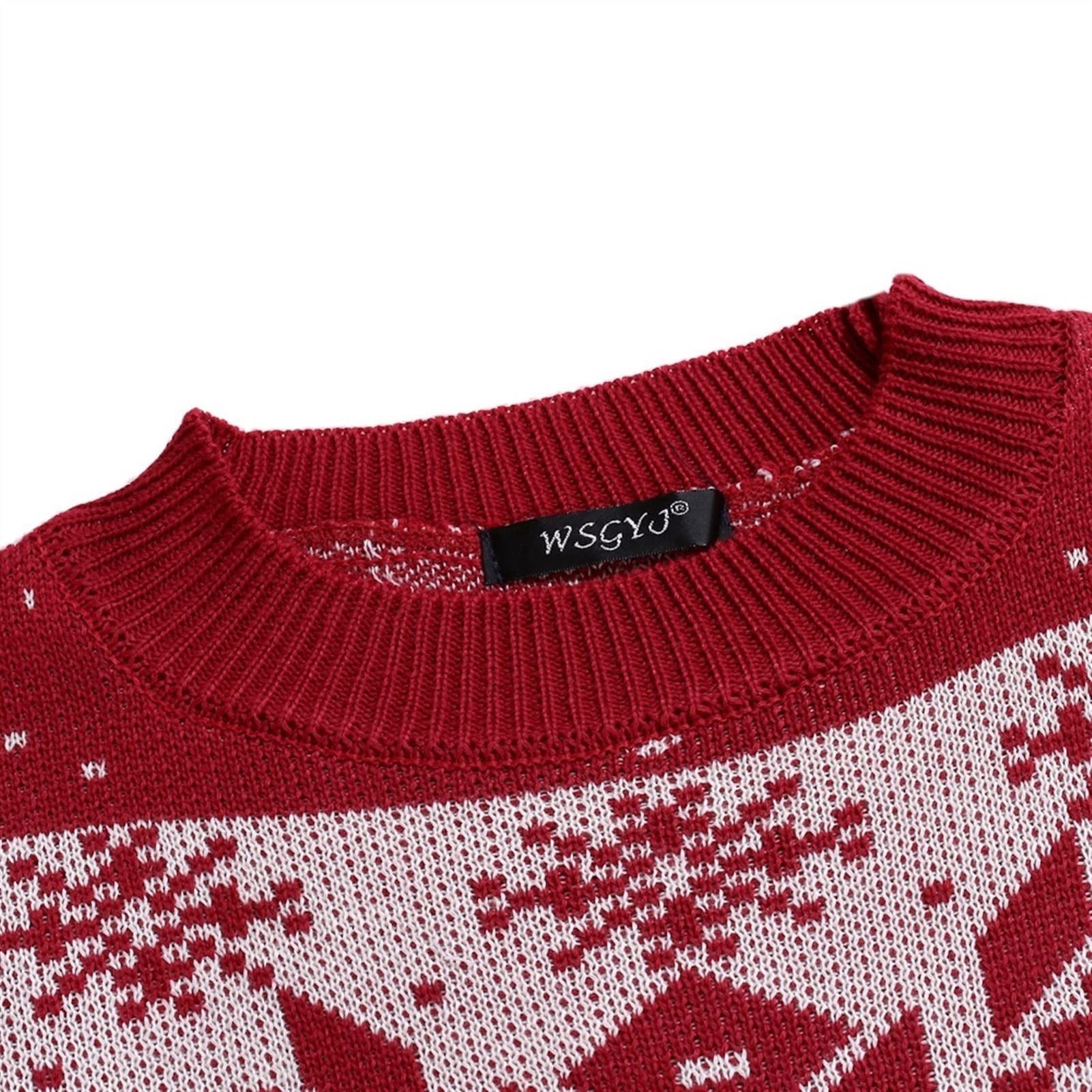 Pull de Noël en tricot doux pour homme Col rond Manches longues Flocon de neige Couleur A Taille M