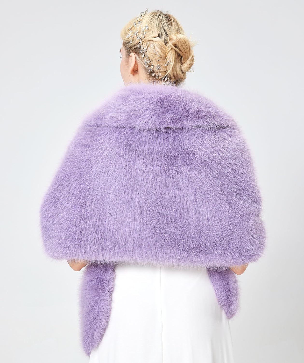 Women's Faux Fur Wraps Shawl Shrug Soft Warm Scarf Cape Stole