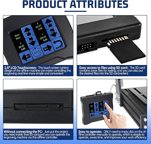 Miniatura 8 de CNCTOPBAOS Enrutador CNC 3020 Plus para fresado de madera, GRBL Control 500W Máquina de grabado de metal con controlador sin conexión de pantalla