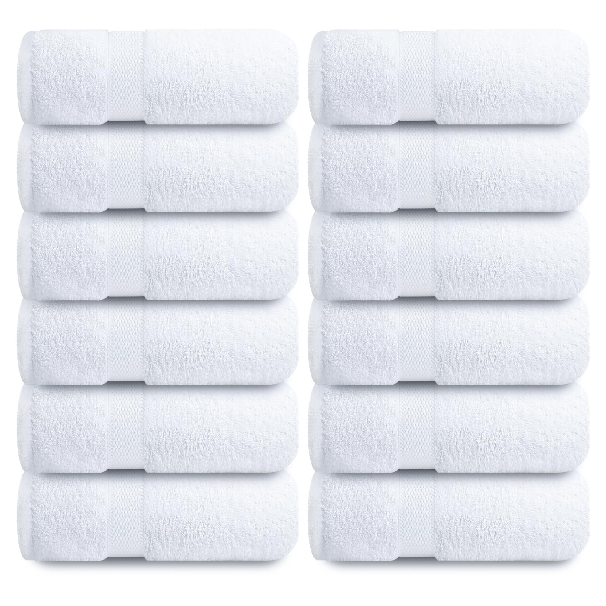 12 Pack 100% Cotton Wash Cloths V8108