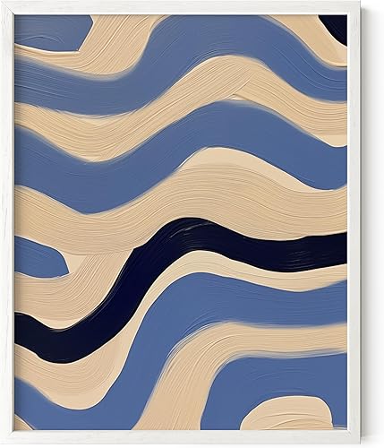 Miniatura 166 de HAUS AND HUES Arte abstracto moderno para pared, arte de sala de estar azul y verde, obra de arte moderna para paredes, imagen minimalista para sala