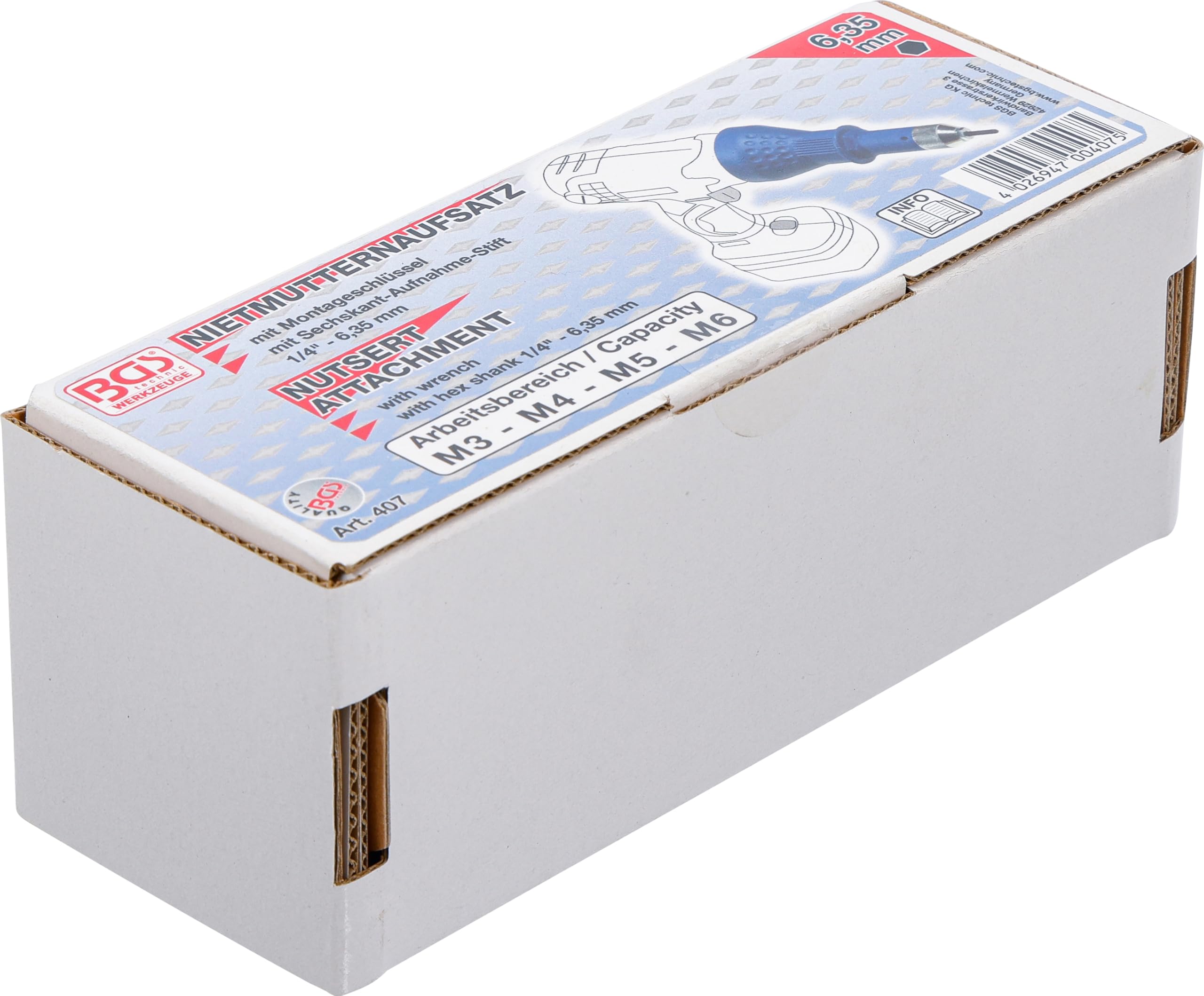 BGS 407 | Punta para tuercas remachables M3 / M4 / M5 / M6