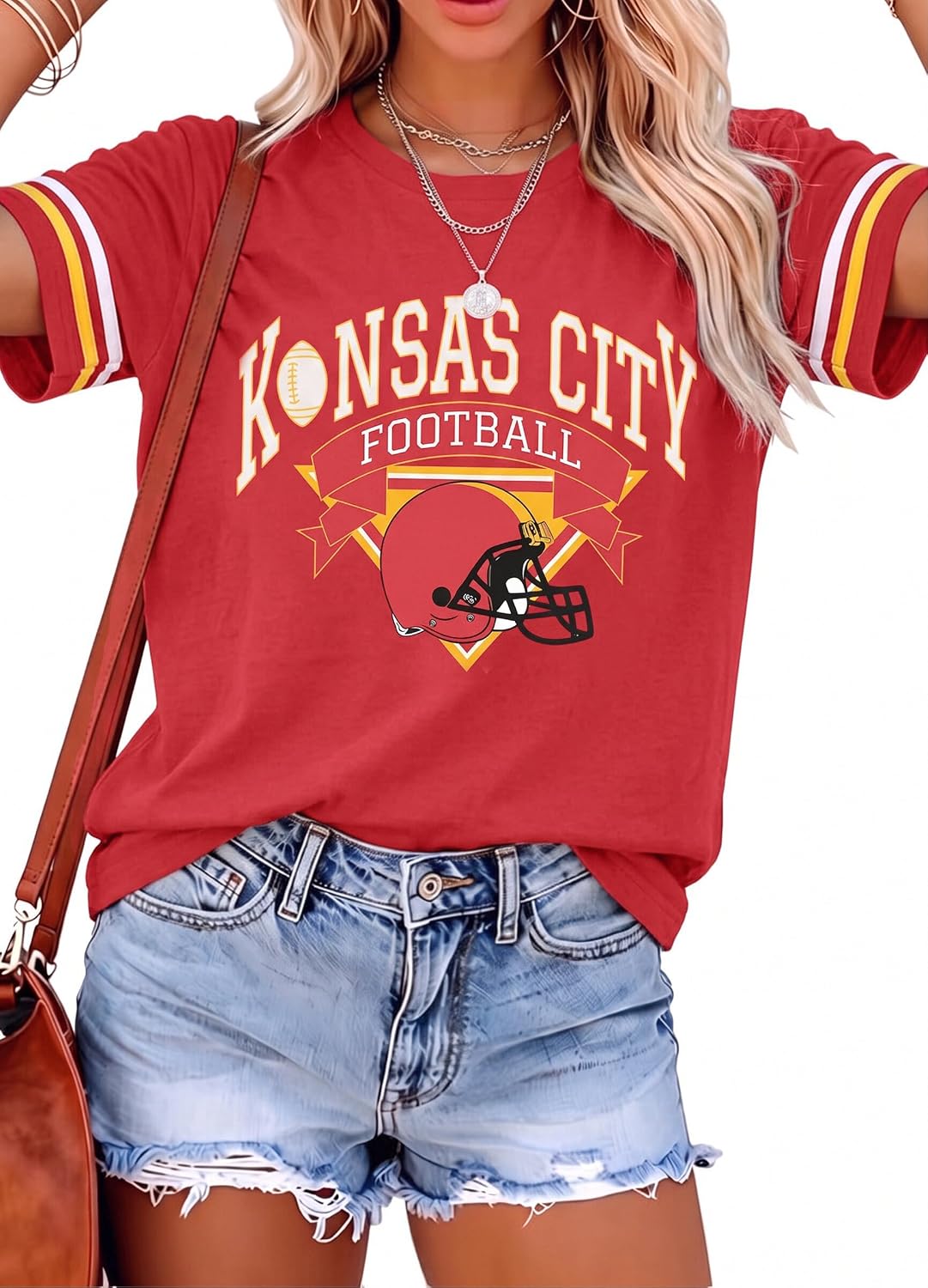 Football Shirts for Women Game Day Tshirt Football Team Fans Gift Tees Sport Season Short Sleeve Tops