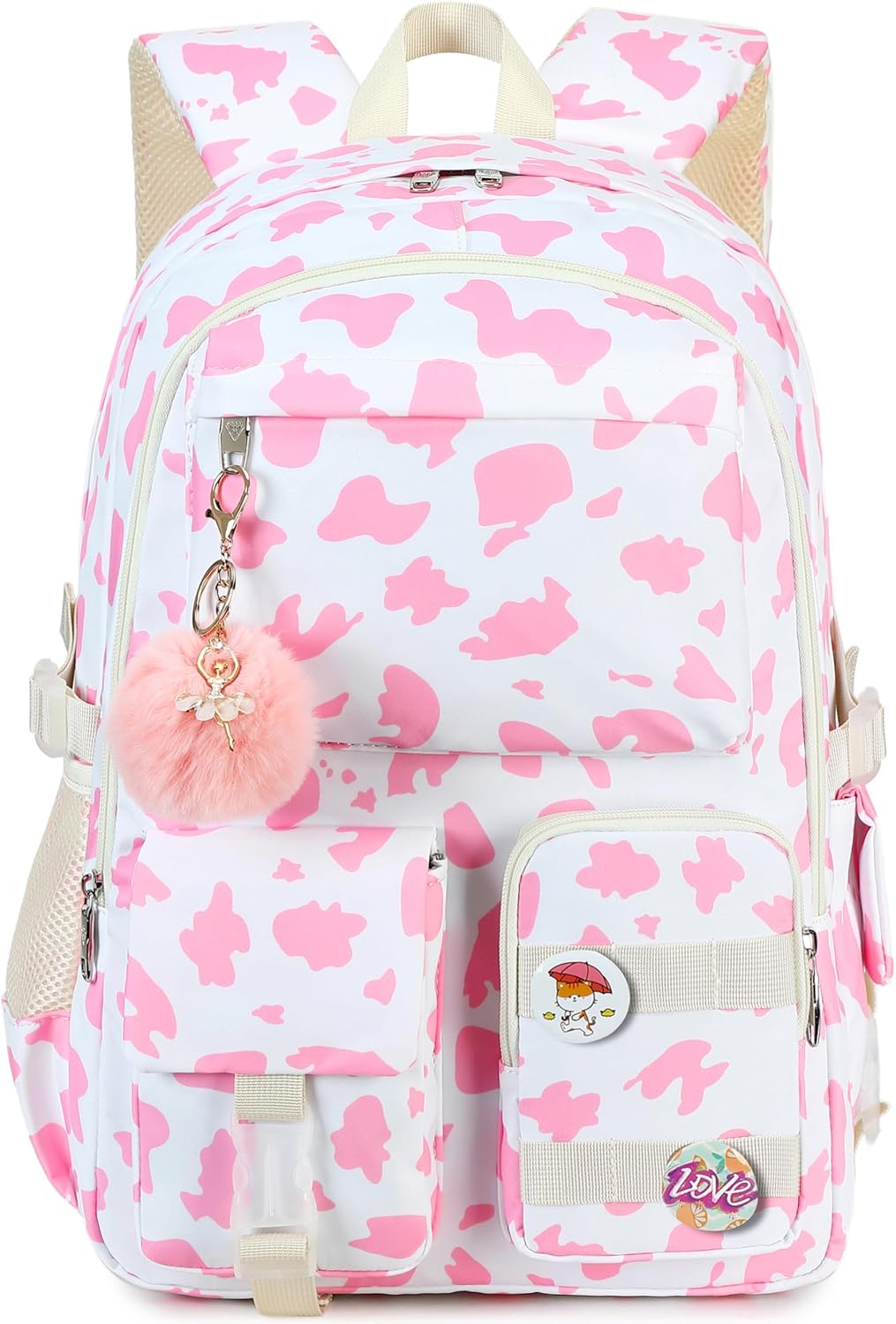 Hidds Backpack for Girls College School Backpacks Kids Bookbag School Bag Travel Laptop Daypack Teens Women (Pink)