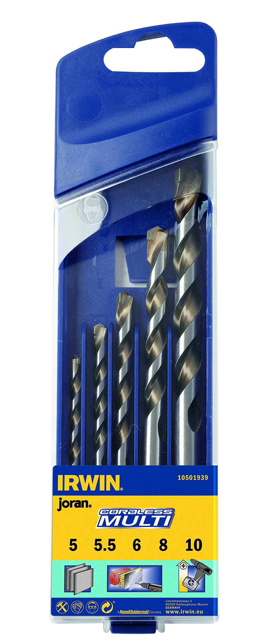 IRWIN® Cordless Multi-Purpose Drill Bit Set, 5 Piece 5-10mm IRW10501939