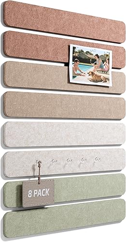 Vista 17 de Fluxynara 6 piezas de decoración de pared con flores de margaritas de fieltro, tablero de anuncios de margaritas para guardería y habitación de Rosa