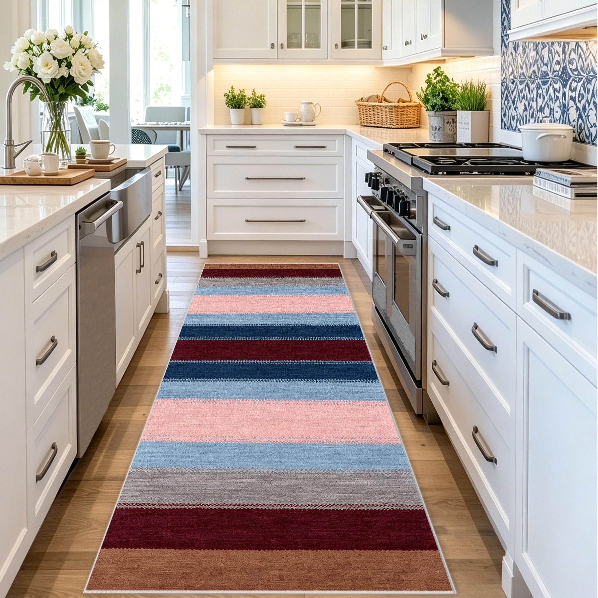 Alfombra corredor antideslizante lavable 60 x 200 para cocina y pasillos