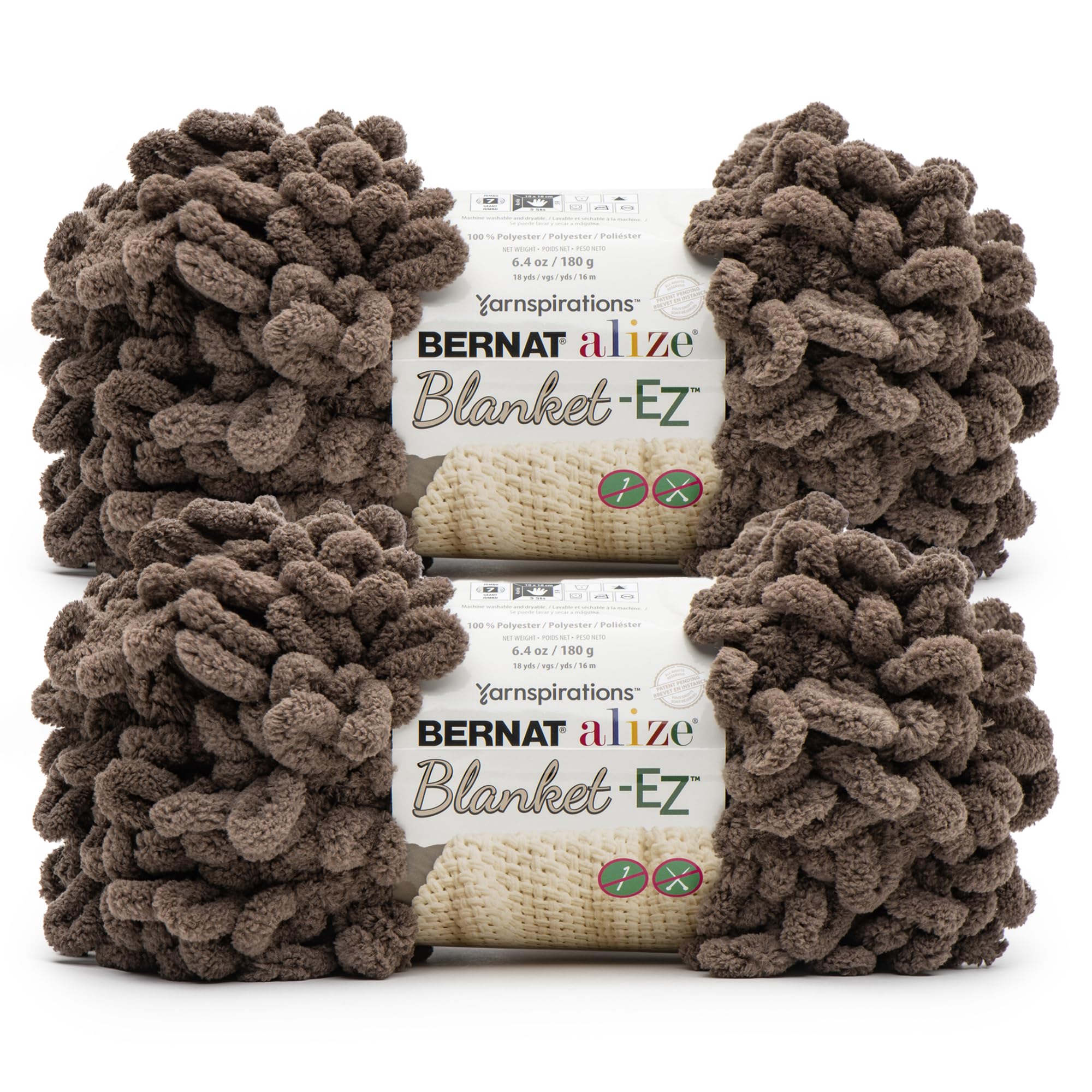 Lana jumbo color gris pardo Bernat Alize para tejer mantas suaves