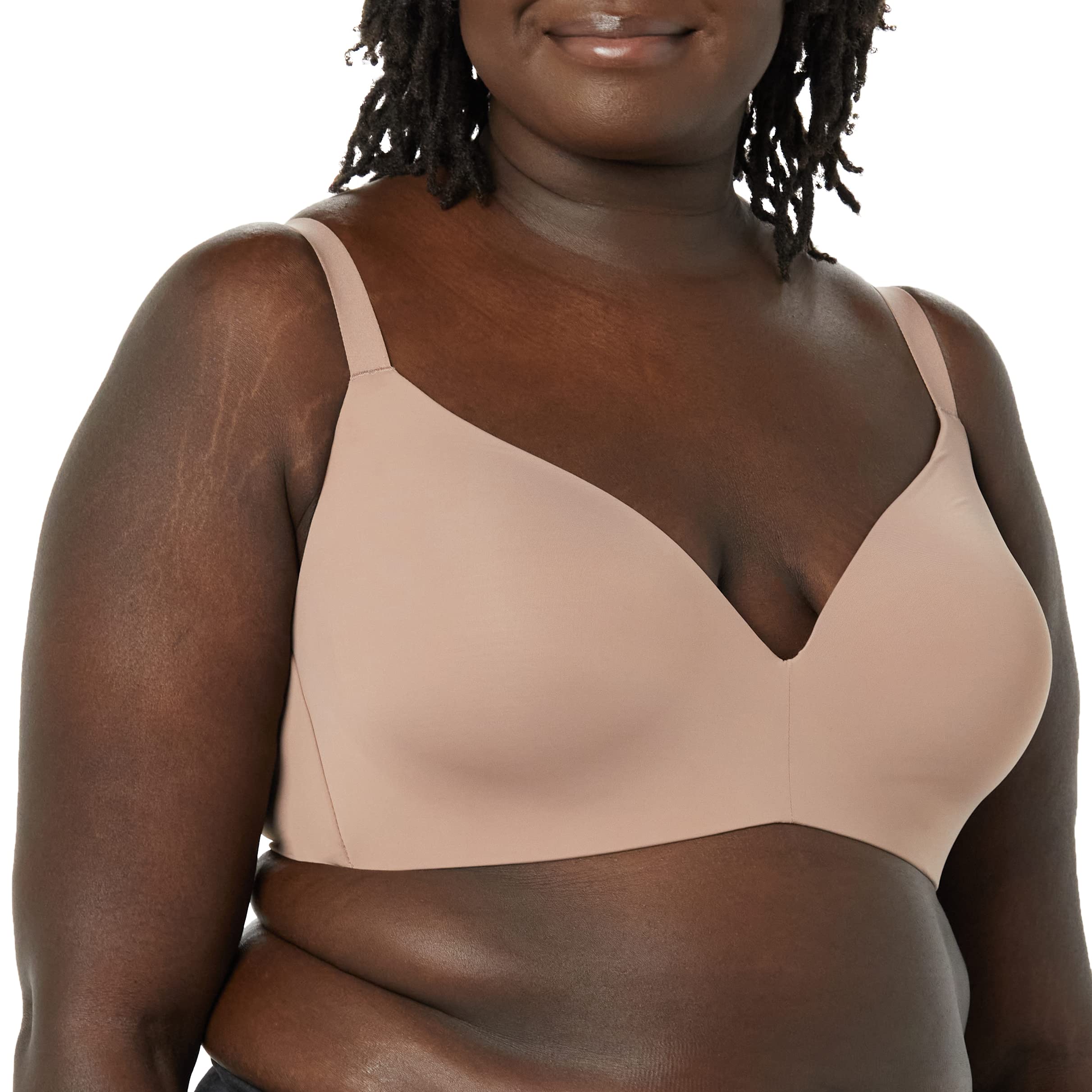 Amazon Essentials Reggiseno Leggermente Foderato Senza Ferretto Donna, Pacco da 2