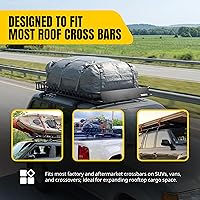 Vista 6 de MAXXHAUL 50506, soporte para techo universal de acero de alta resistencia, 64" x 39" x 6", color negro