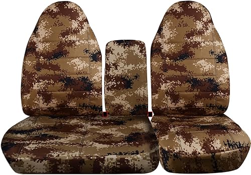 Miniatura 4 de Totally Covers - fundas de asiento de camioneta camuflados, (banco delantero dividido 4060) con apertura central para consola o reposabrazos firme.