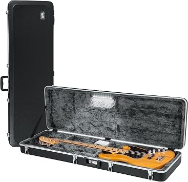 Gator Cases GC Guitar Series GC-BASS-LED Hard Case for Electric Bases, Compatible with Jazz Base/Precision Base Type, ABS Material, Equipped with LED Light