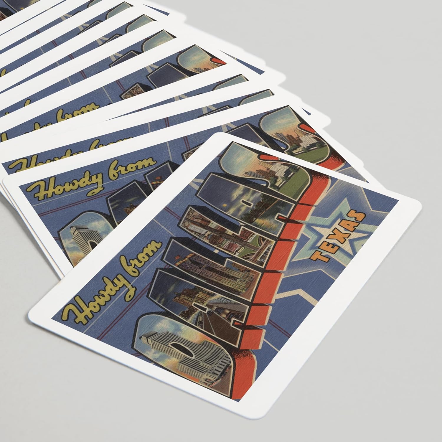 Lantern Press Howdy from Dallas, Texas, 52 Playing Cards for Adults, Poker Size Card Deck