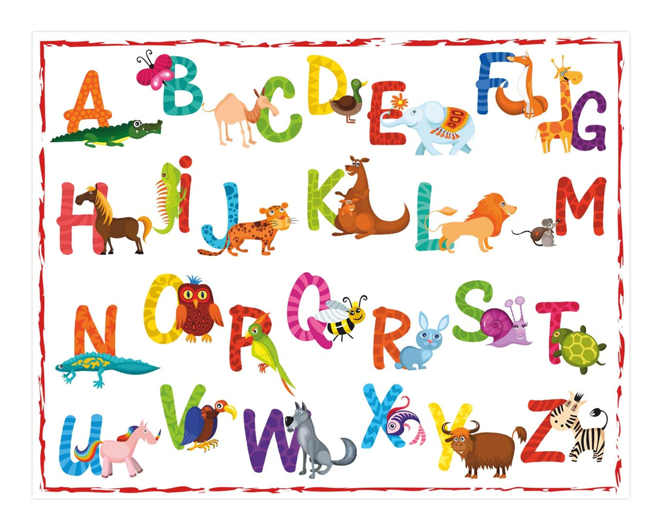 Alphabet Disposable Placemats Baby Placemat for Restaurant Dinner Table Mat, Placemats for Kids Placemats and Disposable Placemats for Toddlers Placemat, Tidy Travel Mat for Restaurant 24 pc 11" x 14"