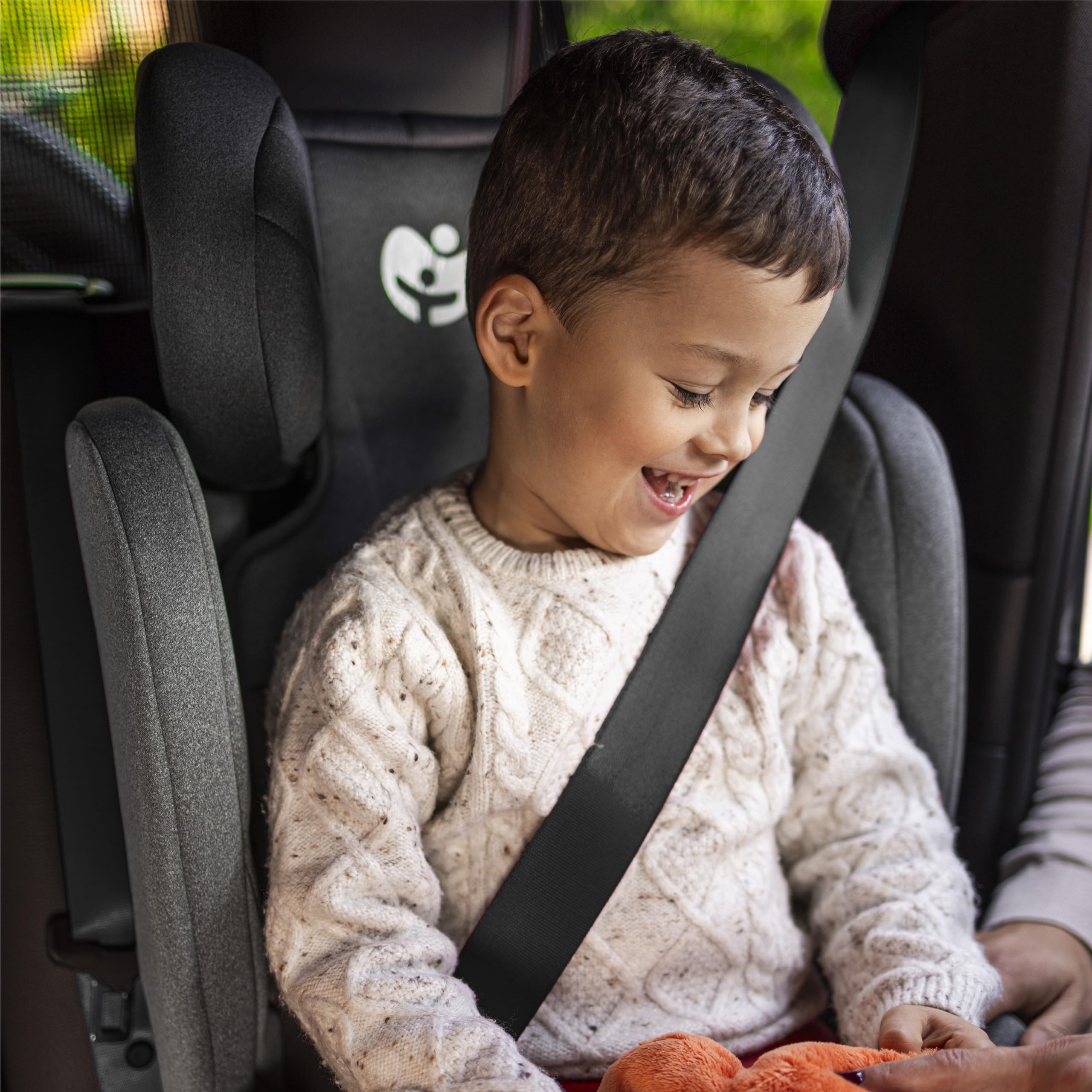 Tulano JOY 35 fotelik dziecięcy 100-150 cm, certyfikat ECE R129/03 i-Size, ISOFIX + 3-punktowy pasek, 13-stopniowo regulowany zagłówek, zdejmowany pokrowiec, czarny i szary