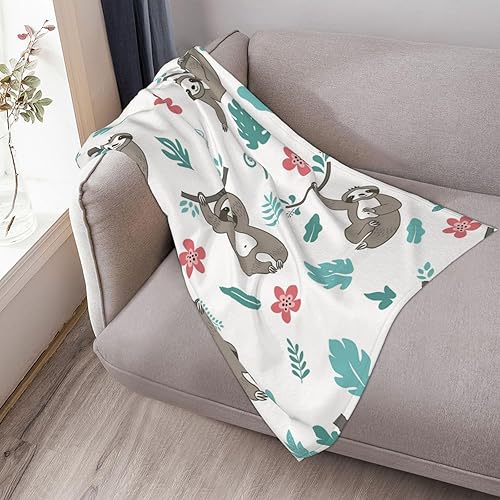 Miniatura 5 de Manta de perezoso para mujer, suave manta de forro polar de verano de 50 x 40 pulgadas, manta ligera de viaje para sofá y cama, bonita decoración