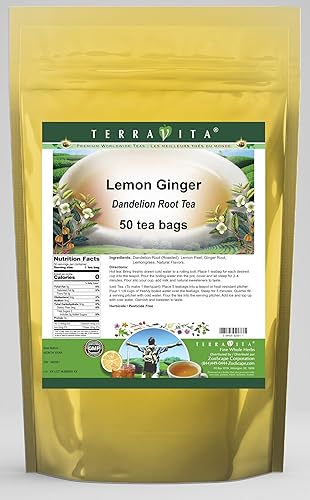 Té de raíz de diente de león de jengibre y limón (50 bolsitas de té, ZIN 562551)