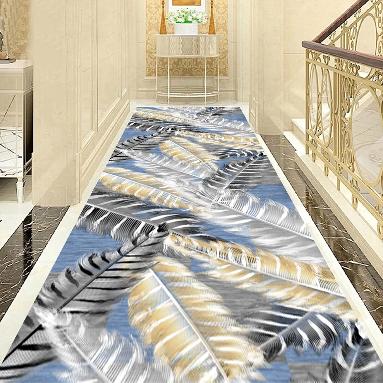 Paillasson géométrique en polyester pour stopper la saleté dans l'entrée