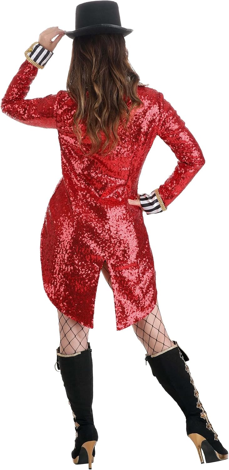 Sequin Sexy Ringmaster Costume for Women Lion Tamer Costume Adult Outfit - Image 3