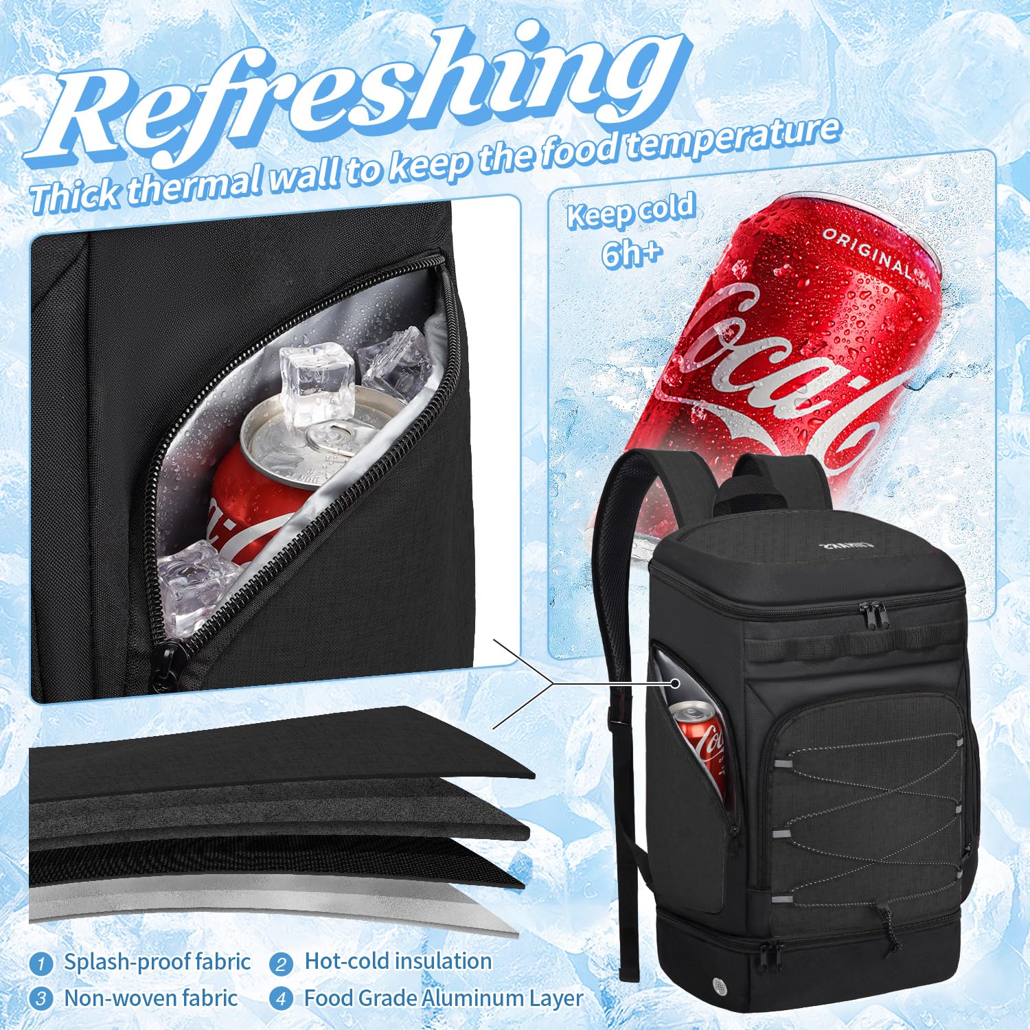 Basketball-Rucksack, große Sporttasche mit separatem Ballhalter und Schuhfach, ideal für Basketball, Fußball, Volleyball, Fitnessstudio