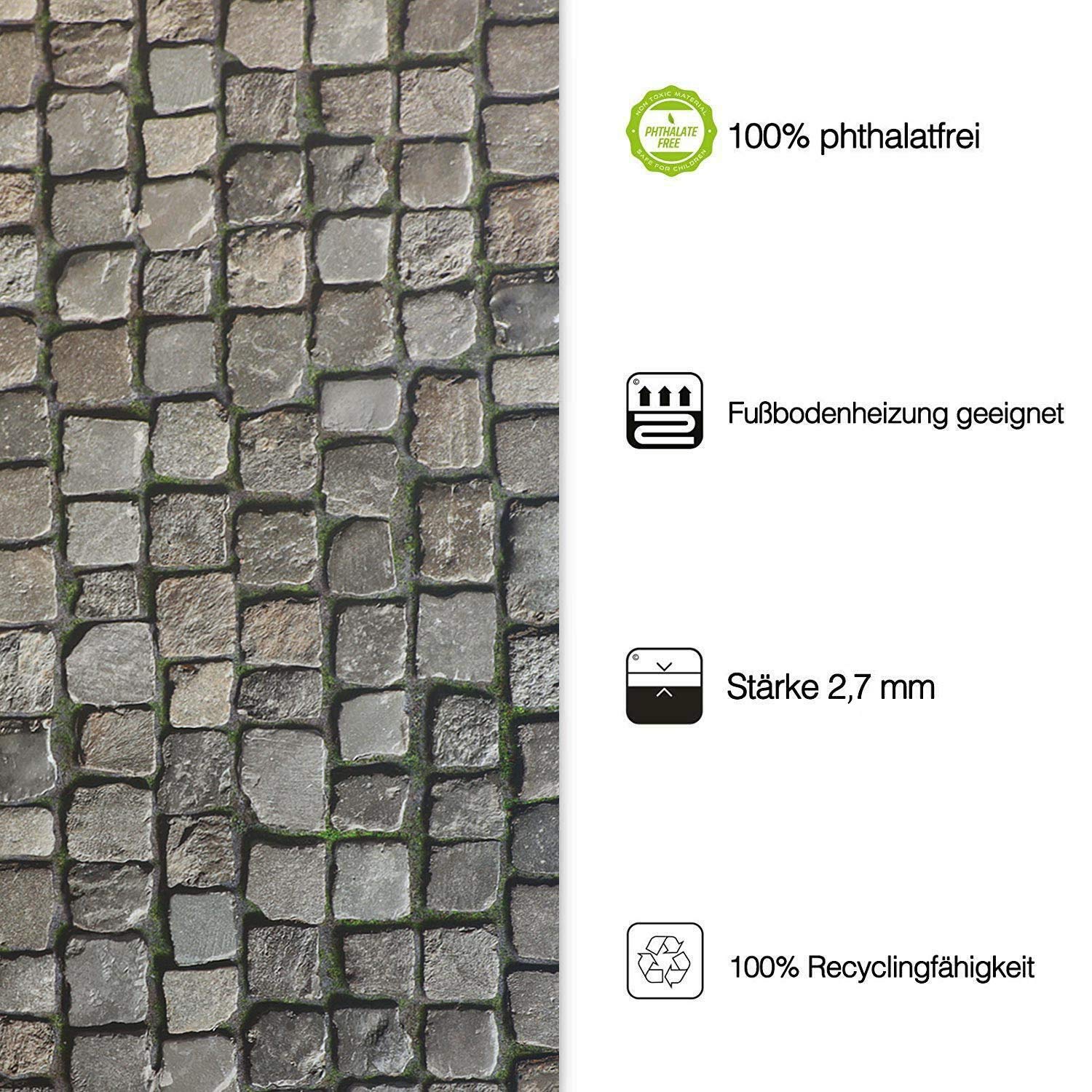 CV Cobble wykładzina podłogowa, bardzo odporna na ścieranie wykładzina podłogowa z PCW (z pianką), kolor plaster z nadrukiem fotograficznym, powierzchnia strukturalna, towar sprzedawany na metry (200