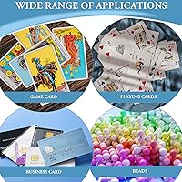 Vista 5 de Kitoyz Juego de cartas de plástico transparente, caja de almacenamiento de tarjetas de acrílico compatible con fundas coleccionables para tarjetas