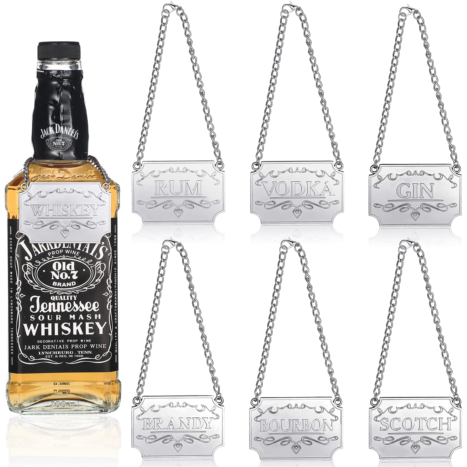 Buy Funrous 8 Pcs Liquor Decanter Tags Set Bourbon Vodka Whiskey Rum